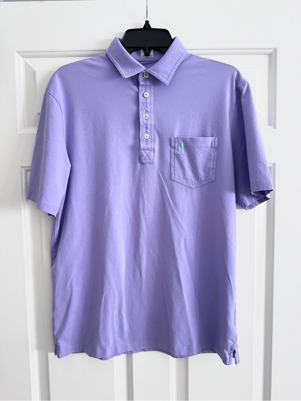 johnnie-O Lavender Short-Sleeve Polo with Chest Pocket